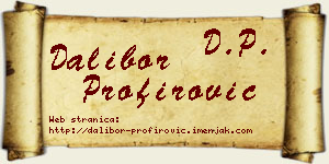 Dalibor Profirović vizit kartica